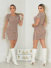 Vestido PDP BRANCO/CARAMELO PRINCESA canelado