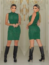 Vestido PDP Esmeralda gola sem manga
