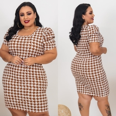 Vestido Plus Size PDP BRANCO/CARAMELO PRINCESA