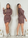 Vestido PDP ROSE manga longa gola alta