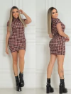 Vestido PDP ROSE gola alta com manguinha