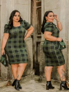 Vestido Plus XADREZ Militar PRINCESA
