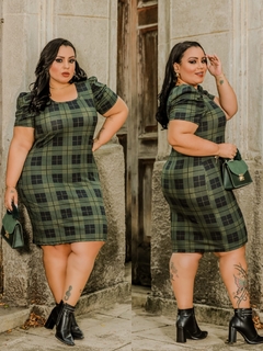 Vestido Plus XADREZ Militar PRINCESA