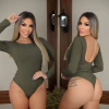 Body Militar CANELADO Inverno elástico