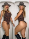 Body maiô ELASTICO Zebra Cobre