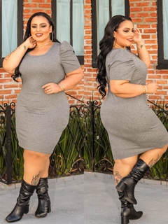 Vestido CINZA Plus PRINCESA