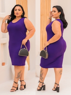 Vestido Plus Regata Violeta