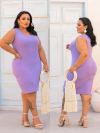 Vestido Plus Regata Lilas