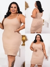 Vestido Alcinha Plus Amêndoa