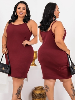 Vestido Alcinha Plus Marsala