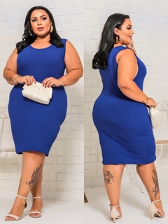 Vestido Plus Regata Azul Bic