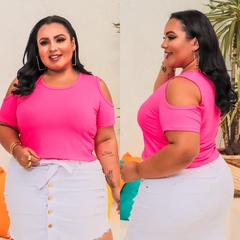CROPPED RECORT PLUS PINK NEON