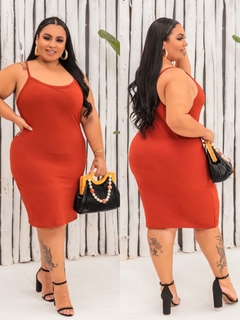 Vestido Alcinha Plus Terra Cota - loja online