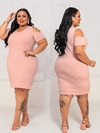 Vestido Plus Recort Rose