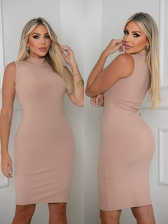 Vestido ROSE midi gola sem manga