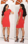 Vestido VERMELHO PRINCESA canelado