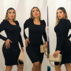 VESTIDO PRETO PRINCESA MANGA LONGA na internet