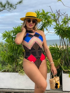 Body gola corrente azul e vermelha - comprar online