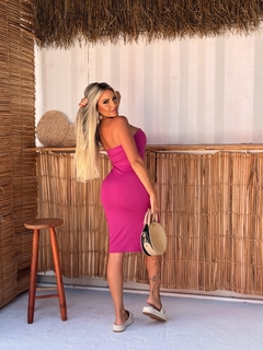 Imagem do Vestido Stella Fucsia Canelado