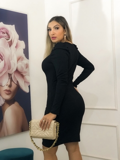 VESTIDO PRETO PRINCESA MANGA LONGA na internet