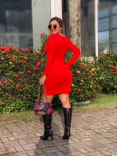 VESTIDO LAÇO 2 EM 1 LARANJA CANELADO - loja online