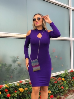 VESTIDO VIOLETA GOTA MANGA LONGA - comprar online
