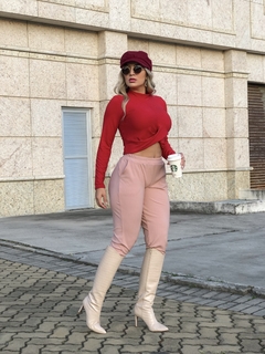 Imagem do CROPPED VERMELHO CANELADO