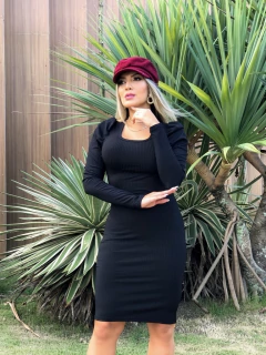 VESTIDO PRETO PRINCESA MANGA LONGA - loja online