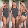 Body maiô cavado preto zig zag