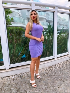 Vestido lilás MIDI REGATA - comprar online