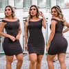 Vestido Chumbo OMBRO A OMBRO canelado