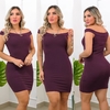 Vestido Roxo OMBRO A OMBRO canelado