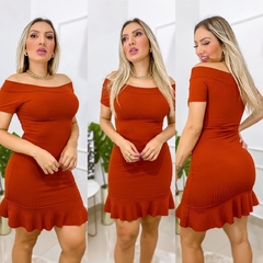 Vestido TERRA COTA BABADO