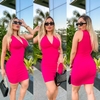 Vestido pink NOZINHO canelado - GGS Modas