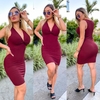 Vestido marsala NOZINHO canelado