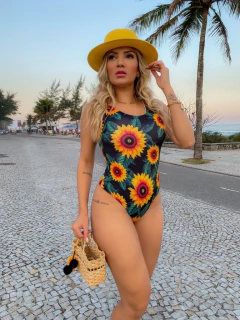 Body REGATA girassol preto - GGS Modas