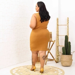 VESTIDO CARAMELO NOZINHO PLUZ - GGS Modas