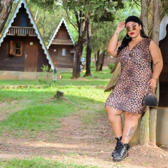 VESTIDO ONÇA NOZINHO PLUS