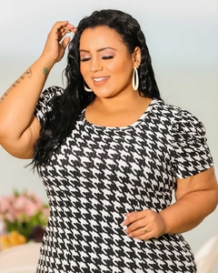 Vestido Pied Poule Plus PRINCESA PDP - GGS Modas