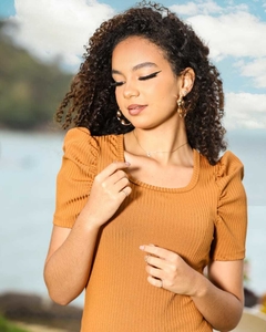 Vestido Caramelo PRINCESA canelado na internet