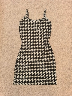 Vestido Alcinha Pied de Poule