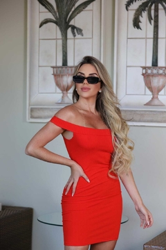 Vestido LARANJA OMBRO A OMBRO - GGS Modas