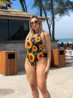 Body maiô ELASTICO girassol preto - comprar online