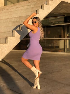 Vestido Lilás NOZINHO canelado - comprar online