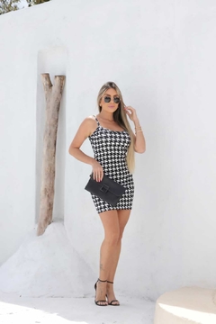 Vestido Alcinha Pied de Poule - comprar online