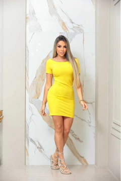 Vestido Manguinha AMARELO - loja online