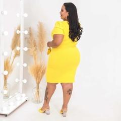 Vestido Amarelo Plus PRINCESA - GGS Modas