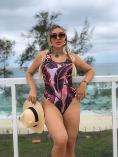 Body maiô ELASTICO penas negras