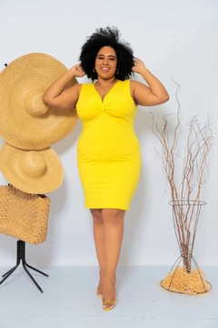 VESTIDO AMARELO NOZINHO PLUS - loja online