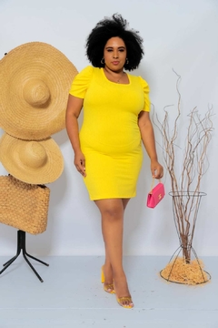 Vestido Amarelo Plus PRINCESA - comprar online